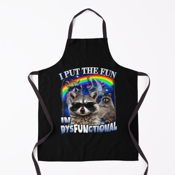 Item preview, I Put The Fun In Dysfunctional Funny Raccoon Rainbow Meme designed and sold by Masonixem.