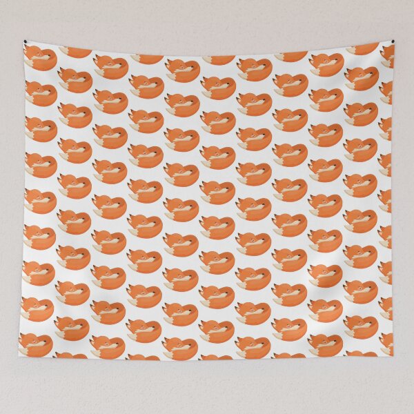 Item preview, Sleeping Baby Fox Curl Illustration designed and sold by KrisGraphic45.