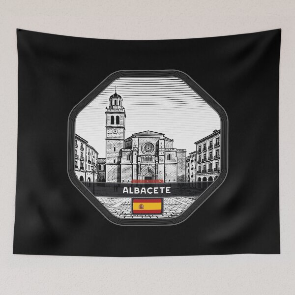 Item preview, Albacete Spain Linocut Style  designed and sold by Thistle-TShop.