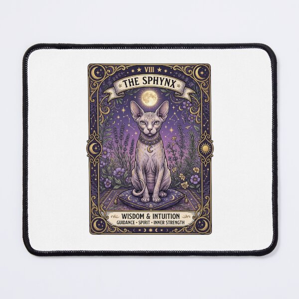 Item preview, Mystic Sphynx Cat Tarot Card Celestial Occult designed and sold by PictoVibe.