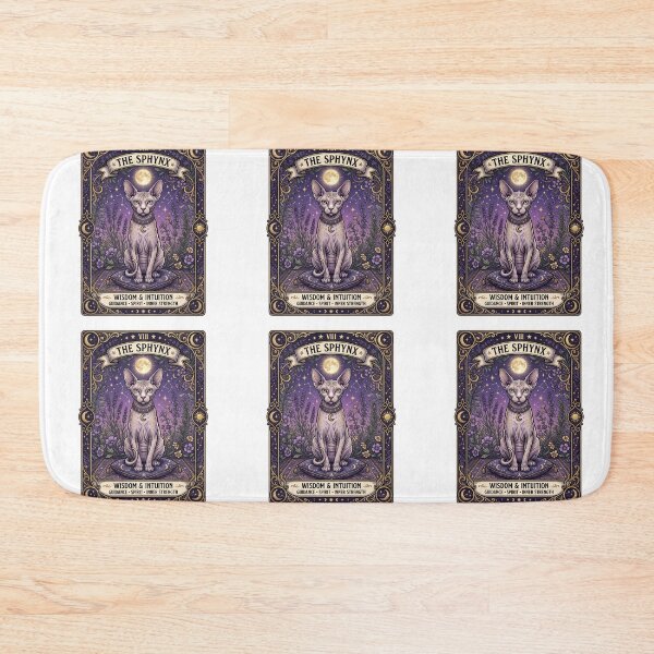 Item preview, Mystic Sphynx Cat Tarot Card Celestial Occult designed and sold by PictoVibe.