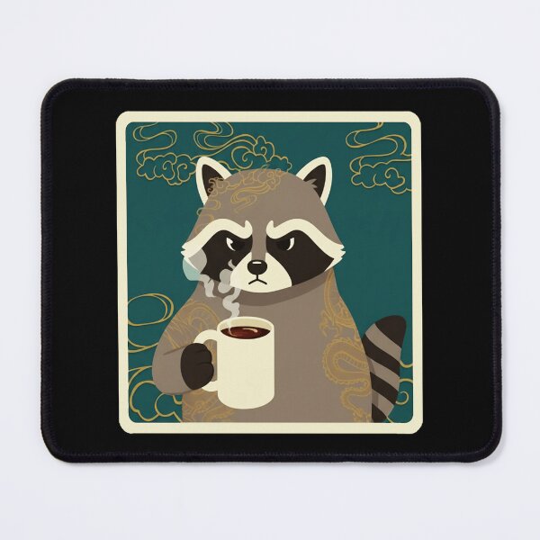 Item preview, Grumpy Raccoon Coffee Lover Vintage Eastern Animal Portrait designed and sold by JordynLadukeg65.