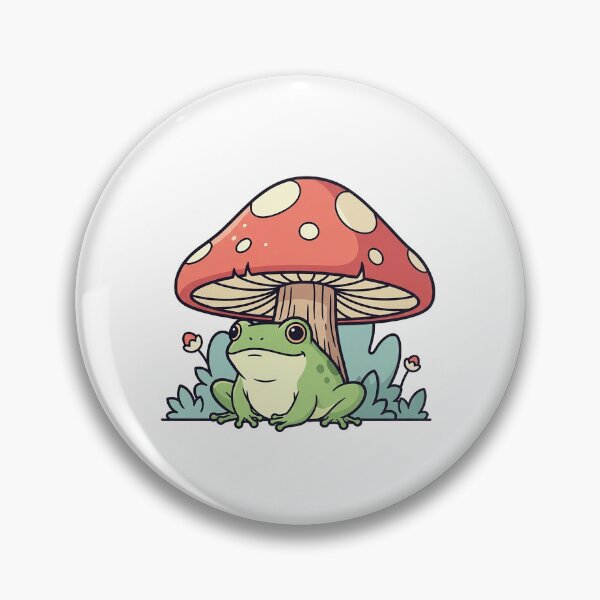 Item preview, Cute Frog With Mushroom Cottagecore Aesthetic designed and sold by Osmose-Studio.