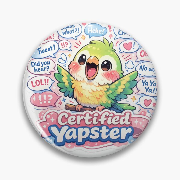 Item preview, Talking Parrot Sticker Kawaii Funny Meme Aesthetic for Extroverts & Yap Lovers designed and sold by CutePrintCorner.