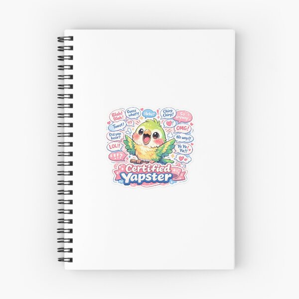 Item preview, Talking Parrot Sticker Kawaii Funny Meme Aesthetic for Extroverts & Yap Lovers designed and sold by CutePrintCorner.