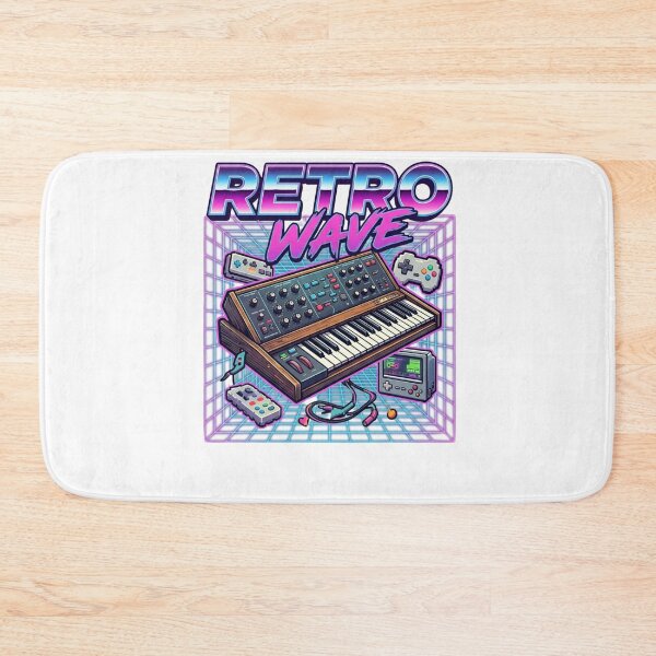 Item preview, Retro Wave Synth and Vintage Gaming Grid designed and sold by RoyalDeluxGo.