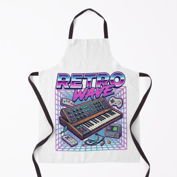 Item preview, Retro Wave Synth and Vintage Gaming Grid designed and sold by RoyalDeluxGo.