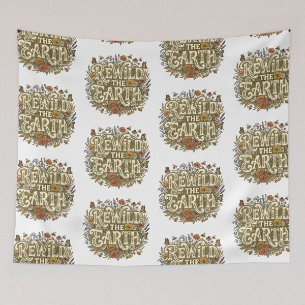 Item preview, Rewild The Earth Retro 70s Wildflower Eco Activism designed and sold by PictoVibe.
