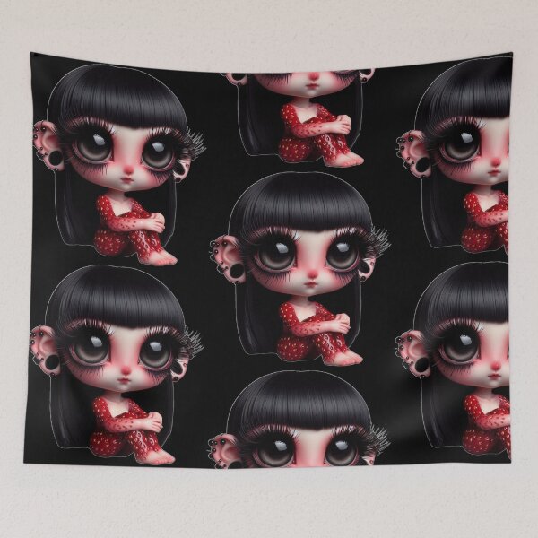 Item preview, Strawberry Doll with Big Eyes Aesthetic designed and sold by LujziWorld.