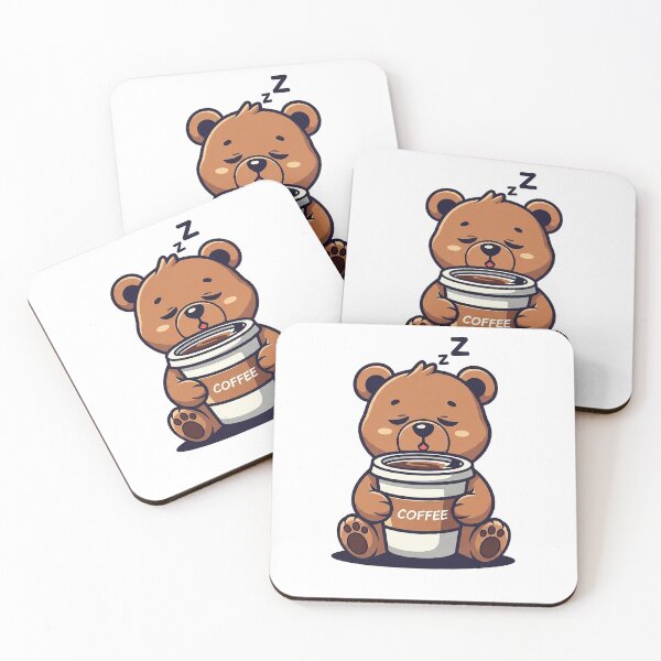Item preview, Coffee First Cute Bear Funny Aesthetic Design designed and sold by Osmose-Studio ⭐⭐⭐⭐⭐.