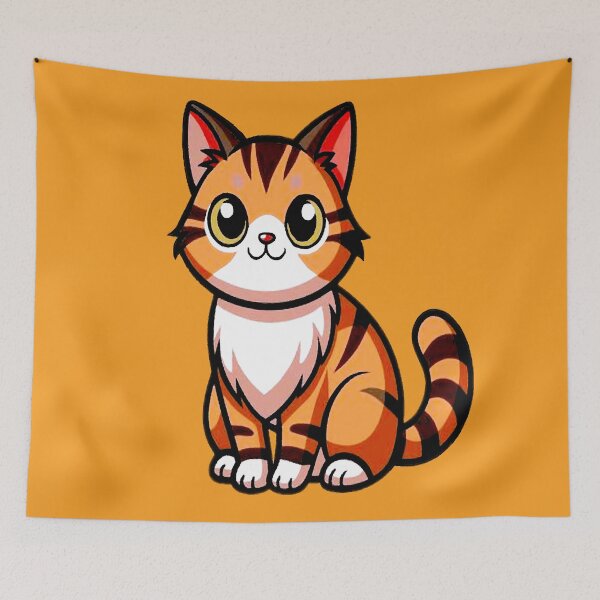 Item preview, Orange Cat Cartoon designed and sold by ViaARTfactory.