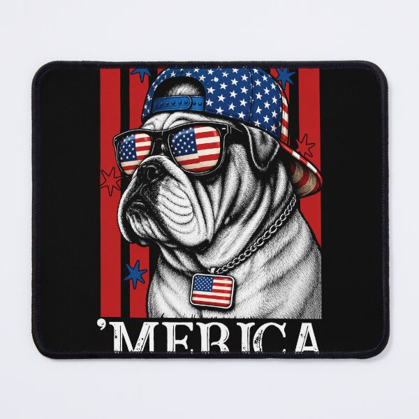 Item preview, Merica Bulldog Comfort Colors ,Funny Patriotic Dog ,American Flag Bulldog ,Retro 4th Of July Tee, 4th of July designed and sold by FreshHub9.