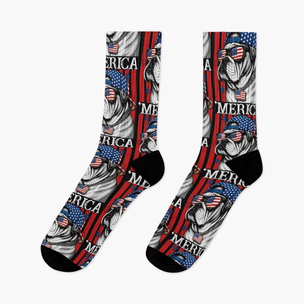 Item preview, Merica Bulldog Comfort Colors ,Funny Patriotic Dog ,American Flag Bulldog ,Retro 4th Of July Tee, 4th of July designed and sold by FreshHub9.
