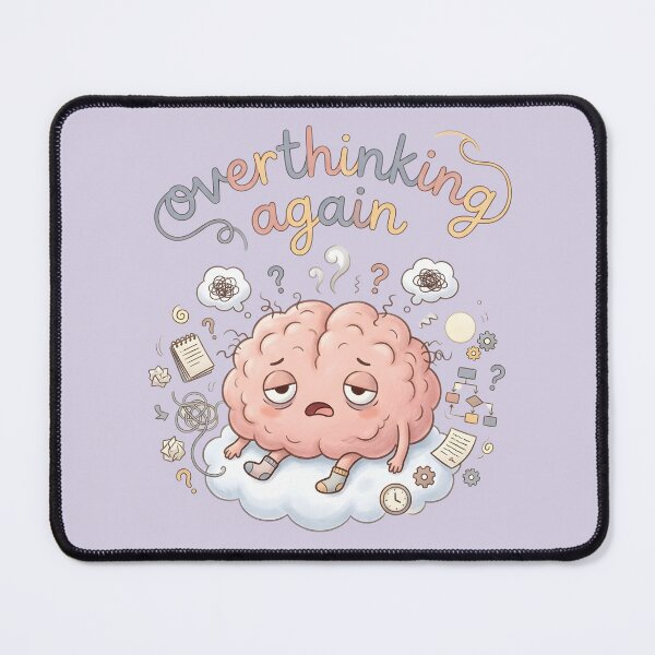 Item preview, Overthinking Again Cute Brain designed and sold by VibeShift Studio.