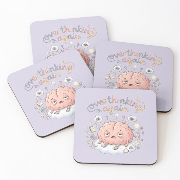 Item preview, Overthinking Again Cute Brain  designed and sold by VibeShift Studio.