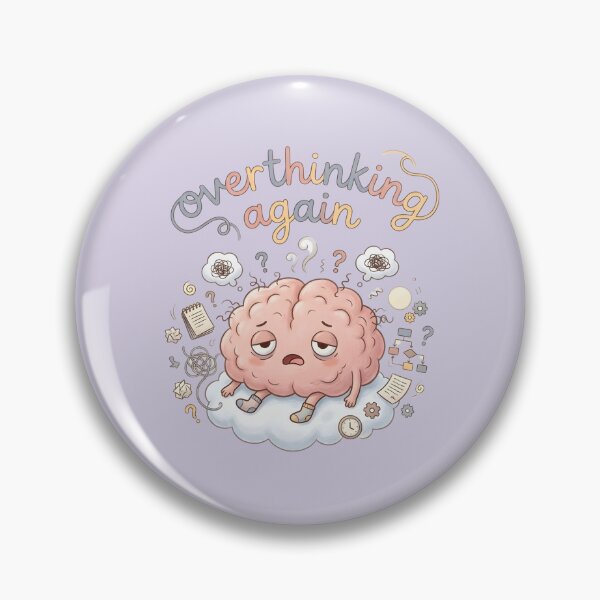 Item preview, Overthinking Again Cute Brain  designed and sold by VibeShift Studio.