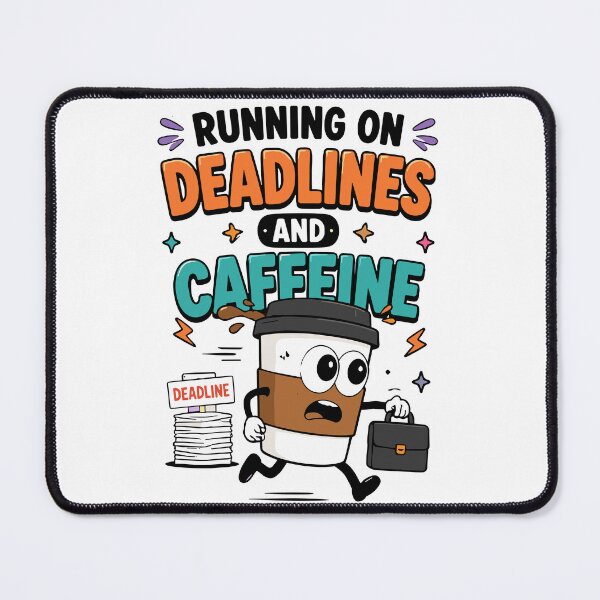 Item preview, Running On Deadlines And Caffeine Funny Coffee Humor designed and sold by Magmashup.