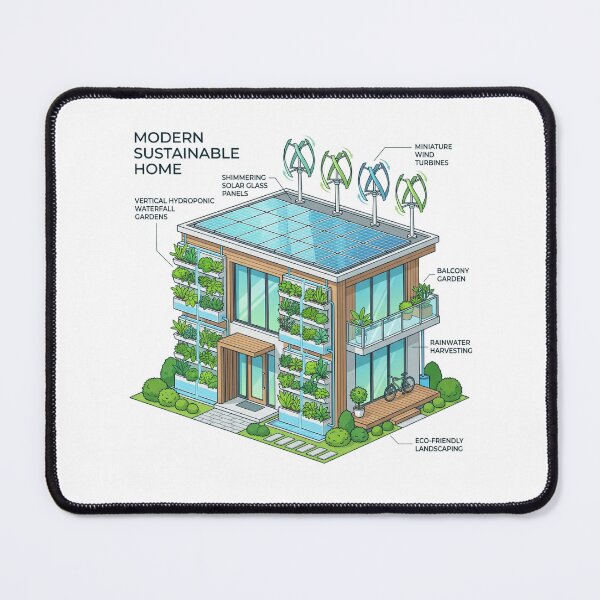 Item preview, Solarpunk Hydroponic Haven Sustainable Architecture Art designed and sold by PictoVibe.