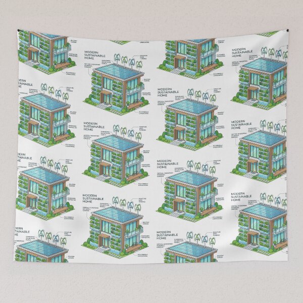 Item preview, Solarpunk Hydroponic Haven Sustainable Architecture Art designed and sold by PictoVibe.