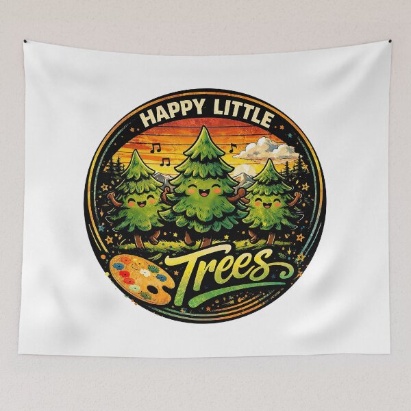 Item preview, Bob Ross Merch, Bob Ross Fan Art, Happy Little Trees designed and sold by graphic-genie.