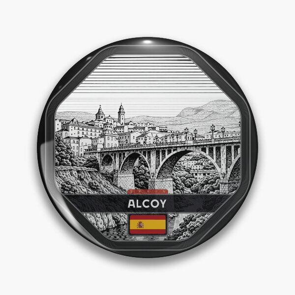 Item preview, Alcoy Spain Linocut Style designed and sold by Thistle-TShop.
