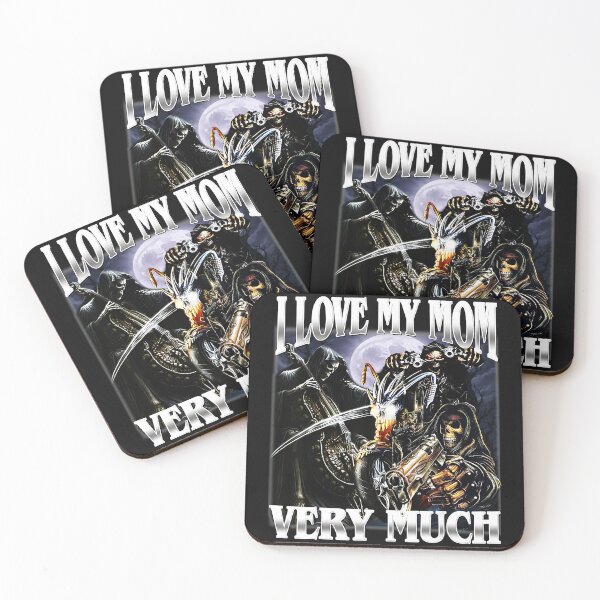 Item preview, I Love My Mom Very Much Funny Skeleton Warrior Meme designed and sold by Masonixem.
