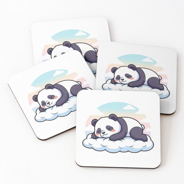 Item preview, Cute Sleeping Panda on Cloud Pastel Sunset Illustration designed and sold by Osmose-Studio ⭐⭐⭐⭐⭐.