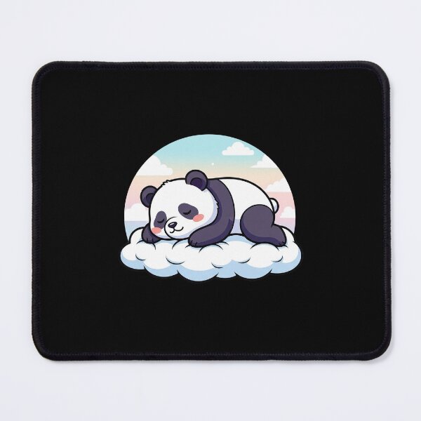 Item preview, Cute Sleeping Panda on Cloud Pastel Sunset Illustration designed and sold by Osmose-Studio ⭐⭐⭐⭐⭐.