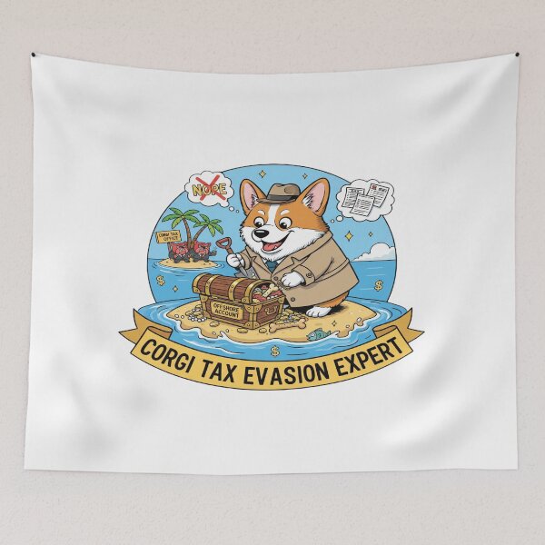 Item preview, Corgi Tax Evasion Expert designed and sold by ClaussShop.