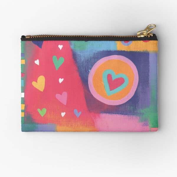 Hearts Patchwork Zipper Pouch
