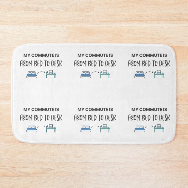Item preview, My Commute Bed To Desk Funny Remote Worker designed and sold by PictoVibe.