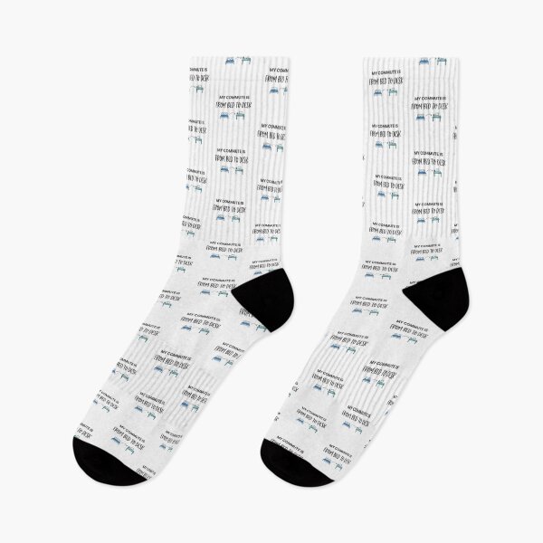 Item preview, My Commute Bed To Desk Funny Remote Worker designed and sold by PictoVibe.