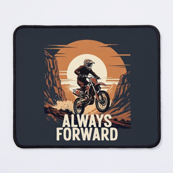 Item preview, Retro Motocross Rider Canyon Sunset Always Forward Art designed and sold by IvoryArtDesign.