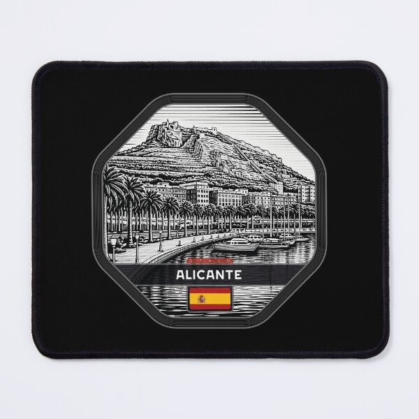 Item preview, Alicante Spain Linocut Style designed and sold by Thistle-TShop.