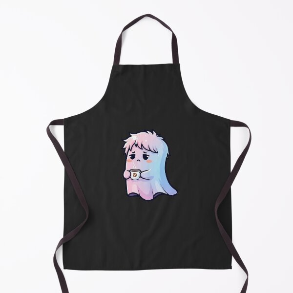 Item preview, Cute Sad Ghost with Coffee Cup Pastel Illustration designed and sold by Osmose-Studio ⭐⭐⭐⭐⭐.