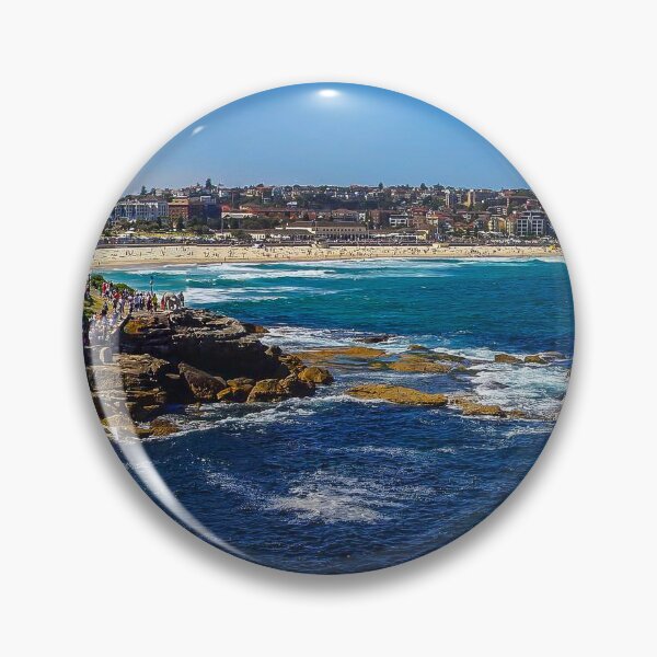 Item preview, Bondi Beach from Coastal Walk | Panoramic Ocean Overlook, Sydney, NSW, Australia Art designed and sold by Ross.A.Campbell.