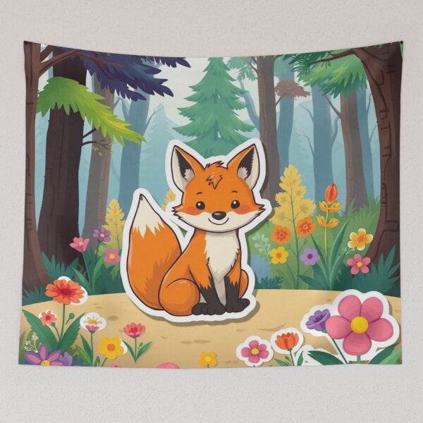 Artikelvorschau, Der freundliche Waldfuchs entworfen und verkauft von omg-designs.