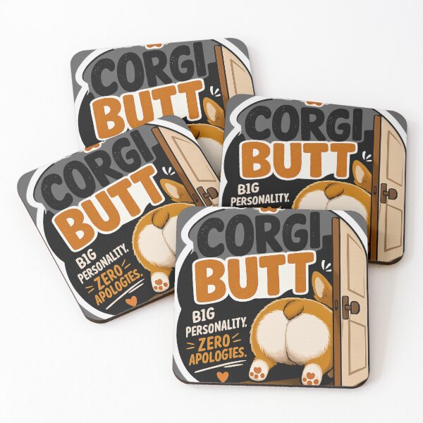 Item preview, Corgi Butt Big Personality Sticker - Zero Apologies, Funny Corgi Humor, Bold Dog Lover Gift, Pembroke Welsh Corgi Art, Wave Time designed and sold by Wave time.