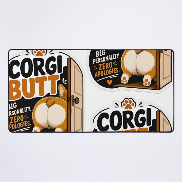 Item preview, Corgi Butt Big Personality Sticker - Zero Apologies, Funny Corgi Humor, Bold Dog Lover Gift, Pembroke Welsh Corgi Art, Wave Time designed and sold by Wave time.
