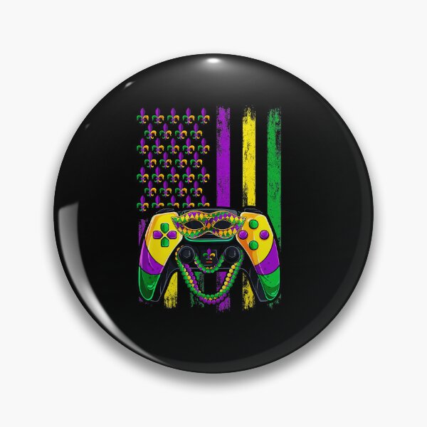Item preview, Mardi Gras Gamer Controller Neon Bead Party Retro Arcade Style designed and sold by FGTV2021.