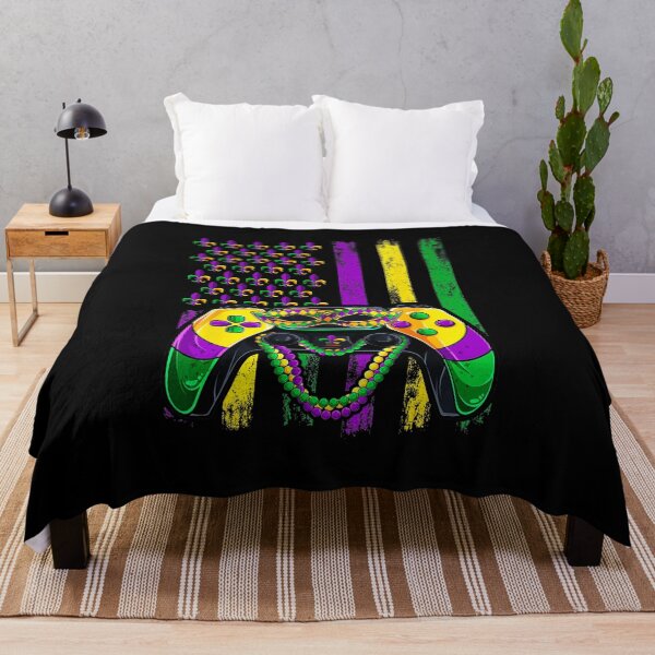 Item preview, Mardi Gras Gamer Controller Neon Bead Party Retro Arcade Style designed and sold by FGTV2021.