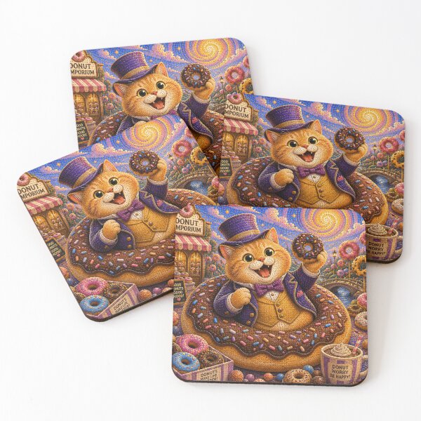 Item preview, Cute Chonky Ginger Cat's Donut Daydream designed and sold by Mindworx21.
