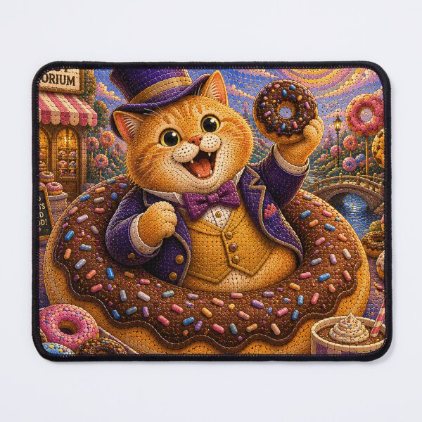 Item preview, Cute Chonky Ginger Cat's Donut Daydream designed and sold by Mindworx21.