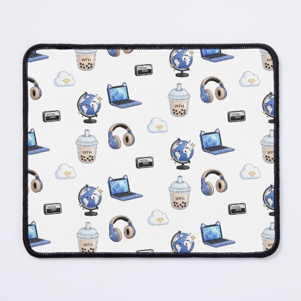 Item preview, Kawaii Digital Nomad Aesthetic Cool Blue Gamer WFH Clipart designed and sold by Osmose-Studio ⭐⭐⭐⭐⭐.