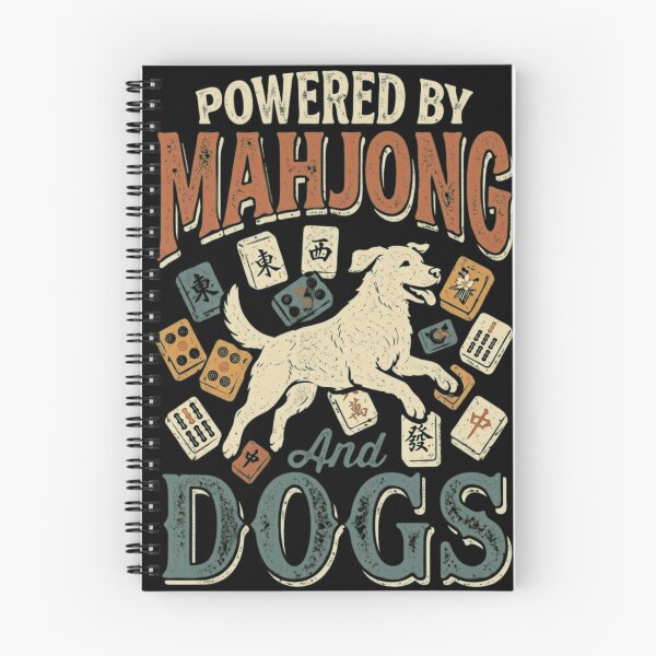 Item preview, Powered by Mahjong and Dogs Vintage Retro Dog Lover Design designed and sold by haitrieuic96.