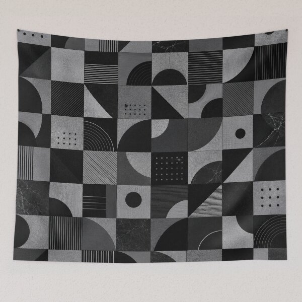Item preview, Monochrome Geometric Checkerboard Abstract Pattern designed and sold by optimusprime39.