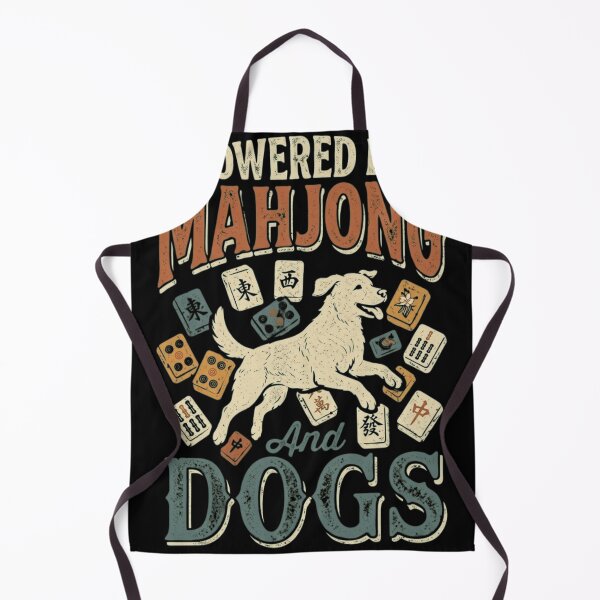 Item preview, Powered by Mahjong and Dogs Vintage Retro Dog Lover Design designed and sold by haitrieuic96.