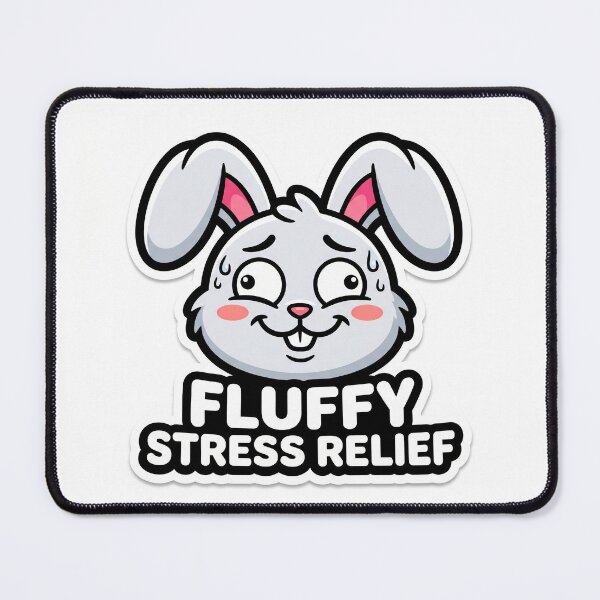 Item preview, Fluffy Stress Relief Bunny designed and sold by luiz1213.