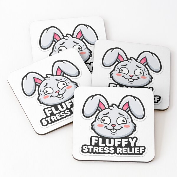 Item preview, Fluffy Stress Relief Bunny designed and sold by luiz1213.