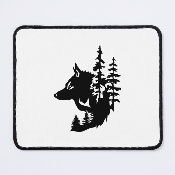 Item preview, Wolf Head and Forest designed and sold by MagnoliaLake.